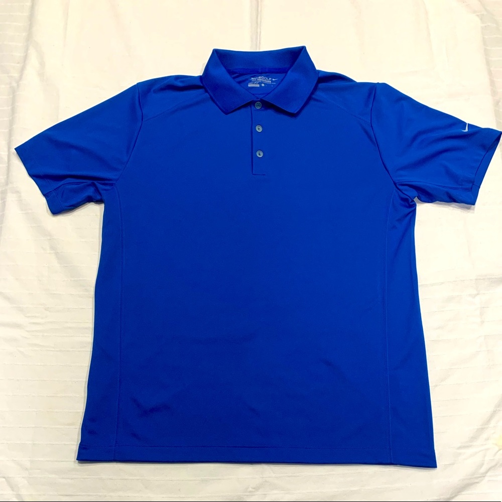 Men’s Nike Golf Polo. Size L. Tour Performance, Dri-Fit. Color Blue.